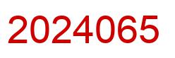Number 2024065 red image