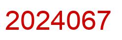 Number 2024067 red image