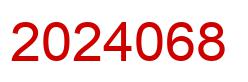 Number 2024068 red image