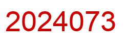 Number 2024073 red image