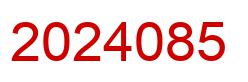 Number 2024085 red image