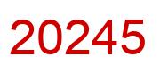 Number 20245 red image