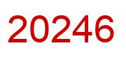 Number 20246 red image