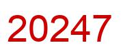Number 20247 red image