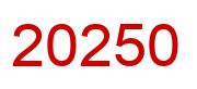 Number 20250 red image