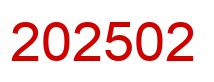 Number 202502 red image