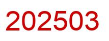 Number 202503 red image