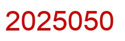 Number 2025050 red image
