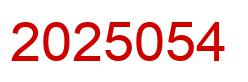 Number 2025054 red image