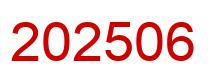 Number 202506 red image
