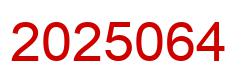 Number 2025064 red image