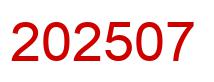 Number 202507 red image
