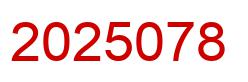 Number 2025078 red image