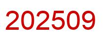 Number 202509 red image
