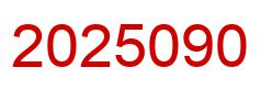 Number 2025090 red image
