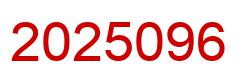 Number 2025096 red image