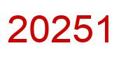 Number 20251 red image
