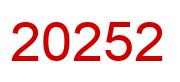 Number 20252 red image