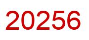Number 20256 red image