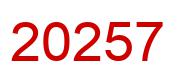 Number 20257 red image