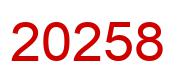 Number 20258 red image