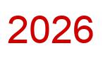 Number 2026 red image