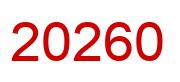 Number 20260 red image