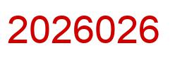 Number 2026026 red image