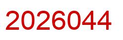 Number 2026044 red image