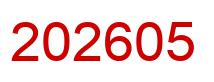 Number 202605 red image