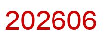 Number 202606 red image