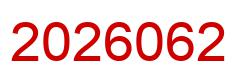 Number 2026062 red image