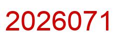 Number 2026071 red image
