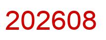 Number 202608 red image