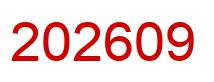 Number 202609 red image
