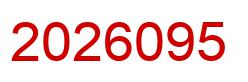 Number 2026095 red image