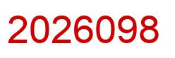 Number 2026098 red image