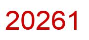 Number 20261 red image