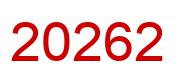 Number 20262 red image