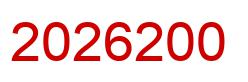 Number 2026200 red image