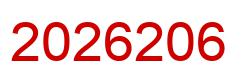 Number 2026206 red image