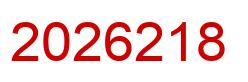 Number 2026218 red image
