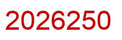 Number 2026250 red image