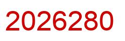 Number 2026280 red image
