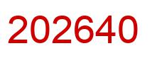 Number 202640 red image