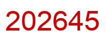 Number 202645 red image