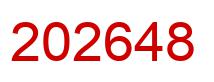 Number 202648 red image
