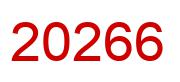 Number 20266 red image