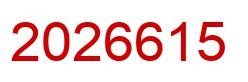 Number 2026615 red image