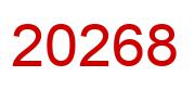Number 20268 red image